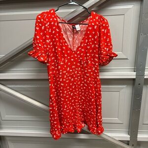 Divided H and M Red Dress